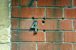 St. Leonard's 41 marker, 17 St. Stephens Street. The '1' has been missing since at least 1986. The 'STL' disappeared between 1986 and 2001